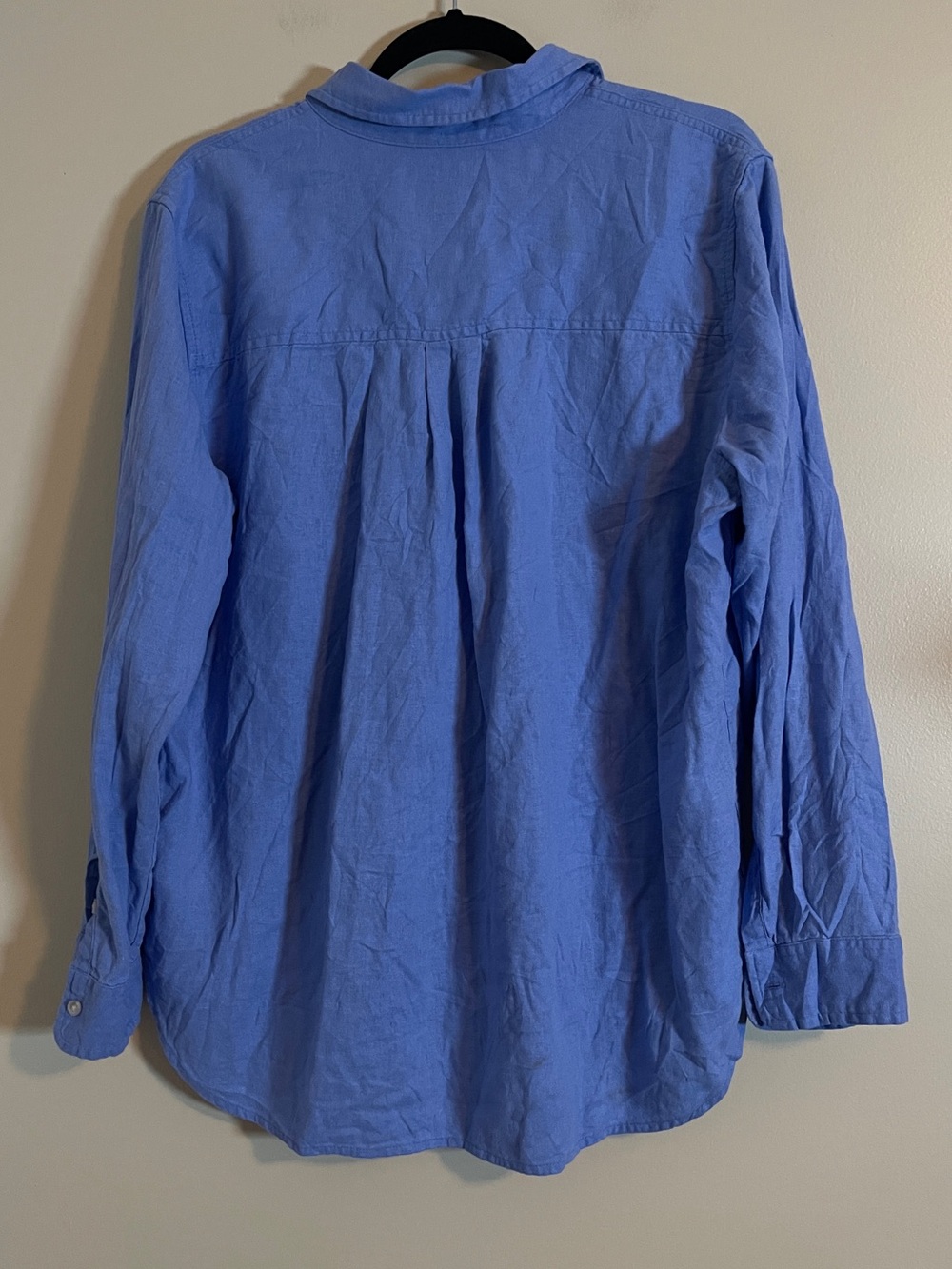 Universal Thread Button-Up Shirt Womens Large Blue Relaxed Fit Linen Classic Top - Picture 6 of 8
